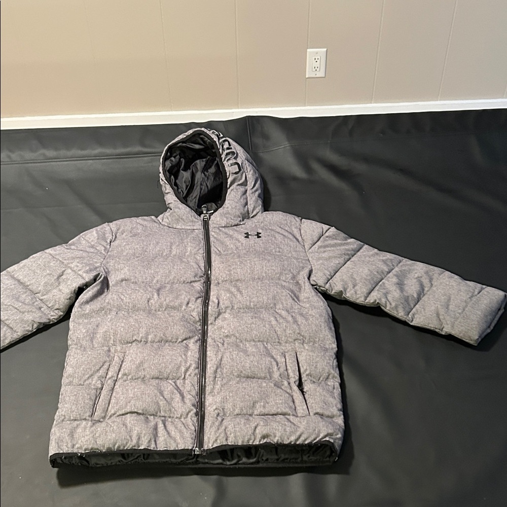 Under Armour Kids Heather Gray Puffer Coat